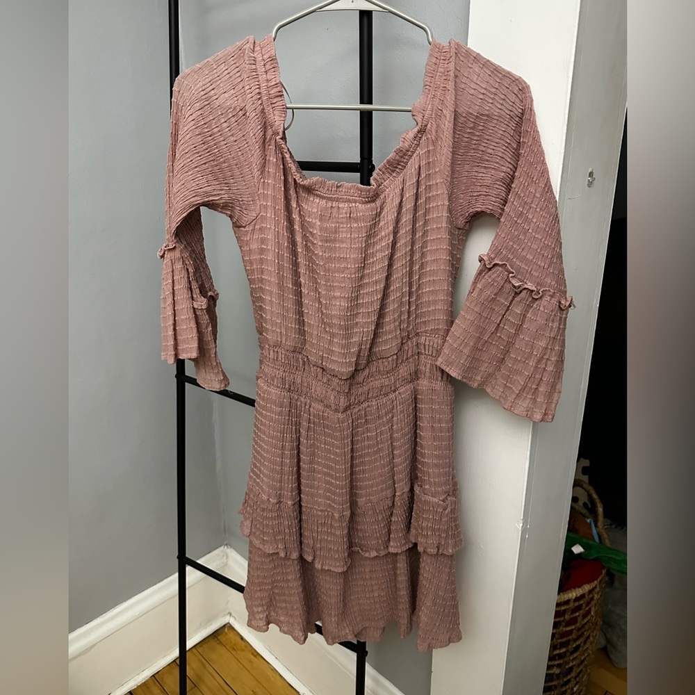Le Lis Collection Dusty Rose/Pink/Mauve Ruffle Sleeve Dress, Size XL, Never Worn